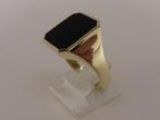 Gouden herenring met onix                                G49, Sieraden, Tassen en Uiterlijk, Ringen, Gebruikt, 20 of groter, .