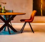 6 industriële stoelen cognac, Huis en Inrichting, Ophalen of Verzenden, Zo goed als nieuw, Bruin