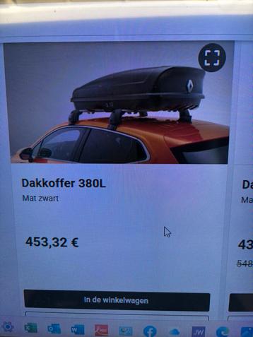 renault clio ( model 2019) dakkoffer en dakdragers beschikbaar voor biedingen