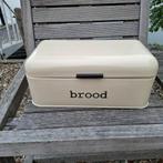 Emaille broodtrommel crème, Ophalen of Verzenden, Zo goed als nieuw