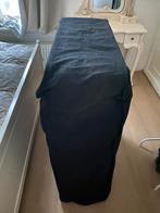 Logeerbed/ opklapbed/ stretcher zwart met matras, 190 cm of minder, 80 cm, Ophalen of Verzenden, Eenpersoons