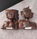 Buste (2 ) - teak hout - Bali , Indonesie, Verzenden