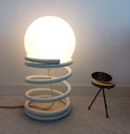 Spiraallamp met kunststof bol, vintage, seventies, space age, Minder dan 100 cm, Kunststof, Gebruikt, Vintage