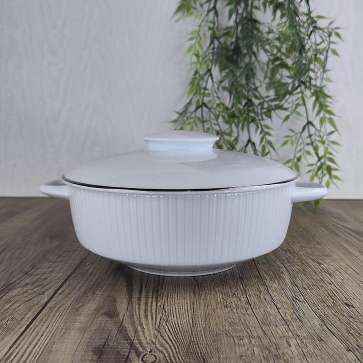 Rosenthal Modulation Platinband Terrine / Dekschaal, Antiek en Kunst, Antiek | Servies los, Ophalen of Verzenden