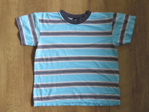 1 EURO OF GRATIS T-shirt turquoise gestreept maat 104, Kinderen en Baby's, Kinderkleding | Maat 104, Zo goed als nieuw, Jongen of Meisje