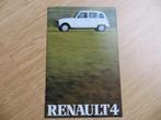 Folder Renault 4 1979, Renault, Ophalen of Verzenden, Zo goed als nieuw, Renault