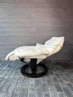 GESTOFFEERD  Stressless Reno Large Fauteuil +Voetenbank, Huis en Inrichting, Ophalen, Zo goed als nieuw, Stof