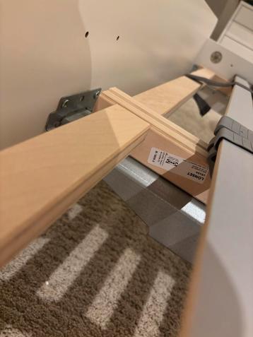 Ikea Malm: Wit bedframe met lattenbodem - Twijfelaar 140x200 - afbeelding 4