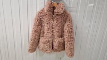 Roze Topshop faux fur jas - maat S beschikbaar voor biedingen
