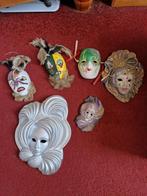 6 decoratieve maskers., Ophalen of Verzenden, Zo goed als nieuw