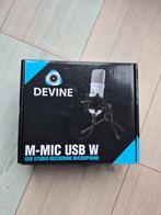 Devine M-Mic USB W Studiomicrofoon - Nieuwstaat!, Muziek en Instrumenten, Microfoons, Ophalen of Verzenden, Zo goed als nieuw