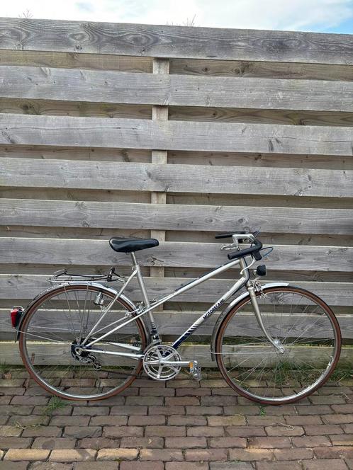 Vintage Motobécane Damesfiets - zilverkleurig, Fietsen en Brommers, Fietsen | Oldtimers, Ophalen