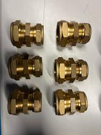6 stuks Messing rechte knel verloopkoppeling 28x22, Ophalen of Verzenden, Zo goed als nieuw