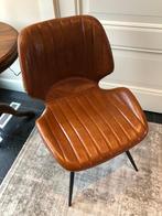 NIEUWE BRUIN LEDEREN STOEL KUIPSTOEL VINTAGE 04, Ophalen, Nieuw, Metaal, Vijf, Zes of meer stoelen