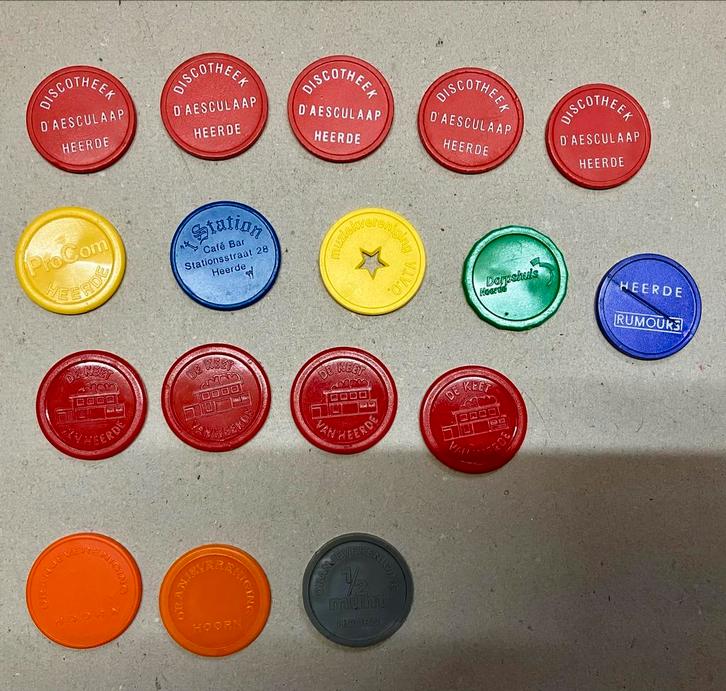 17 comsumptiemunten uit Heerde, Verzamelen, Overige Verzamelen, Ophalen of Verzenden