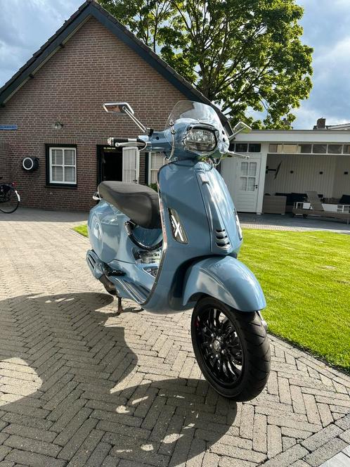 Vespa Sprint E5 Duifblauw Chrome Exclusief, Fietsen en Brommers, Scooters | Vespa, Zo goed als nieuw, Overige modellen, Maximaal 25 km/u