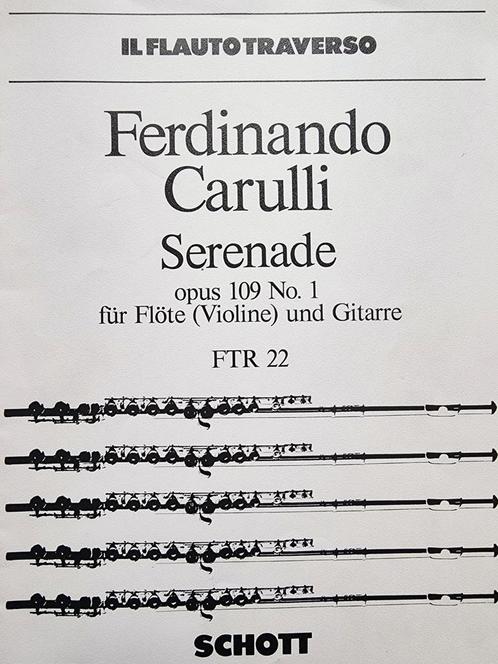 Carulli Serenade Dwarsfluit/Viool & Gitaar - Nieuw, Muziek en Instrumenten, Bladmuziek, Nieuw, Artiest of Componist, Klassiek