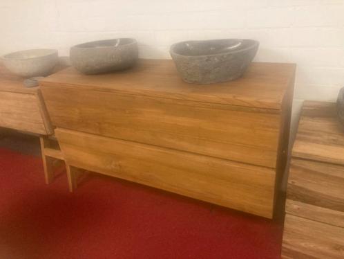 Teak Badkamermeubel 135cm, Huis en Inrichting, Badkamer | Badkamermeubels, Nieuw, Wastafelkast, Minder dan 100 cm, 100 tot 150 cm