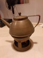 Koperen theepot met warmhouder, Ophalen of Verzenden, Koper