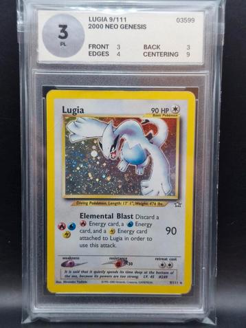 Lugia holo 2000 neo genesis #9 woetoe grading 3 beschikbaar voor biedingen