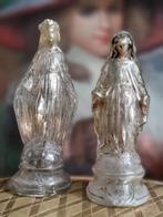 Antiek Zilverglas Armeluiszilver Maria beeldjes Heksenballen, Antiek en Kunst, Antiek | Glas en Kristal, Verzenden