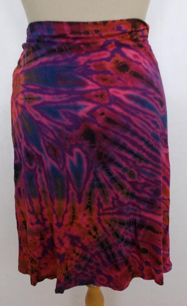 Fleurig tye-dye mooie kleuren rokje! M, Kleding | Dames, Rokken, Zo goed als nieuw, Maat 38/40 (M), Overige kleuren, Boven de knie