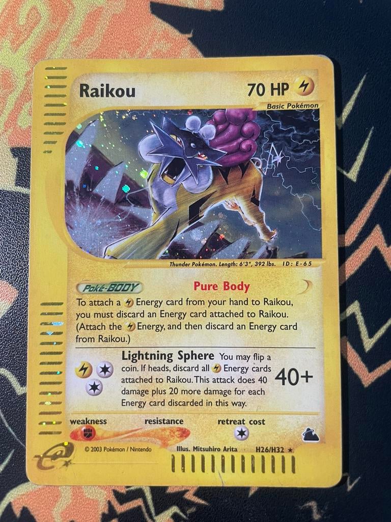 Raikou H26 Skyridge holo, Ophalen of Verzenden, Gebruikt, Losse kaart, Foil