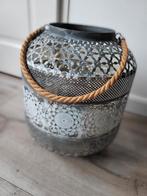 Windlicht - Zachtblauw/Groen, Huis en Inrichting, Woonaccessoires | Kandelaars en Kaarsen, Ophalen of Verzenden