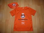 Oranje t-shirt voor Koningsdag, maat 140(M) + kolletje ZGAN!, Ophalen of Verzenden, Zo goed als nieuw, Jongen of Meisje, Setje