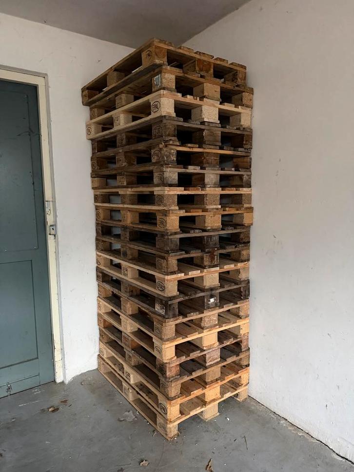Mooie Euro pallets - Gebruikt, Doe-het-zelf en Verbouw, Hout en Planken, Gebruikt, Pallet, Overige houtsoorten, Minder dan 200 cm