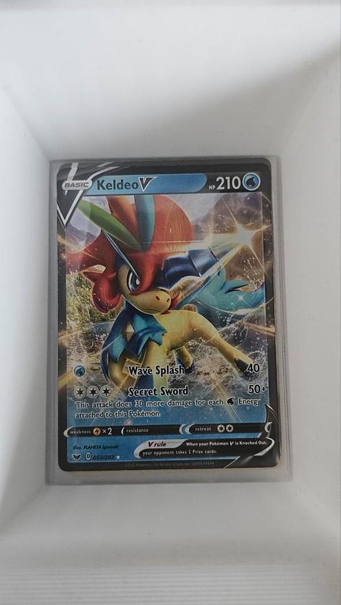 Keldeo V 053/202, Hobby en Vrije tijd, Verzamelkaartspellen | Pokémon, Zo goed als nieuw, Losse kaart, Ophalen of Verzenden
