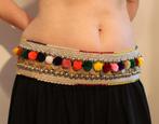 Tribal fusion ceintuur hip belt pompons munten bellydance, Ophalen of Verzenden, Nieuw, Accessoires