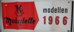 Grote Reclamebanner Poster voor Kaptein Motor Mobylette 1966, Verzenden, Gebruikt, Rechthoekig Staand, Reclame