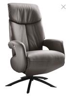 Relaxfauteuil grijs antraciet relaxstoel, Huis en Inrichting, Fauteuils, Ophalen, Minder dan 75 cm, Leer, Zo goed als nieuw