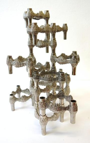 Vintage Quist BMF kandelaars Fritz Nagel brutalist beschikbaar voor biedingen