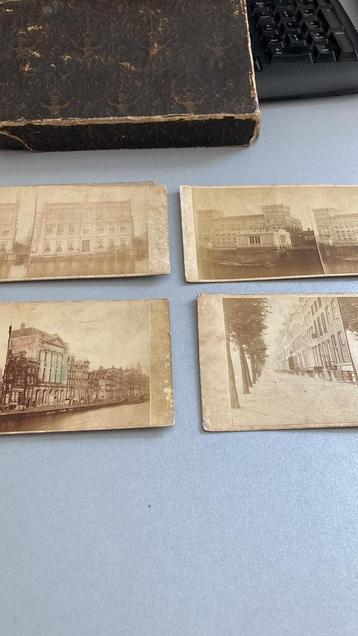 Oude foto‘s/kaarten in zeer oud (antiek) doosje beschikbaar voor biedingen