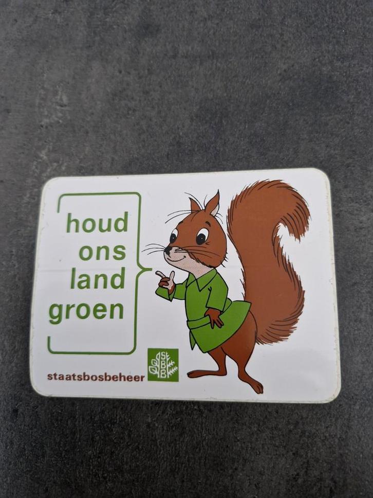 3581 Staatsbosbeheer Sticker - Eekhoorn, Verzamelen, Stickers, Gebruikt, Ophalen of Verzenden