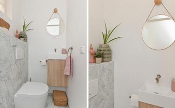 2x rosé gouden spiegel met ketting beschikbaar voor biedingen