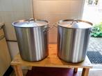 RVS Brouw- kookketels 40 liter, Hobby en Vrije tijd, Overige Hobby en Vrije tijd, Ophalen, Gebruikt