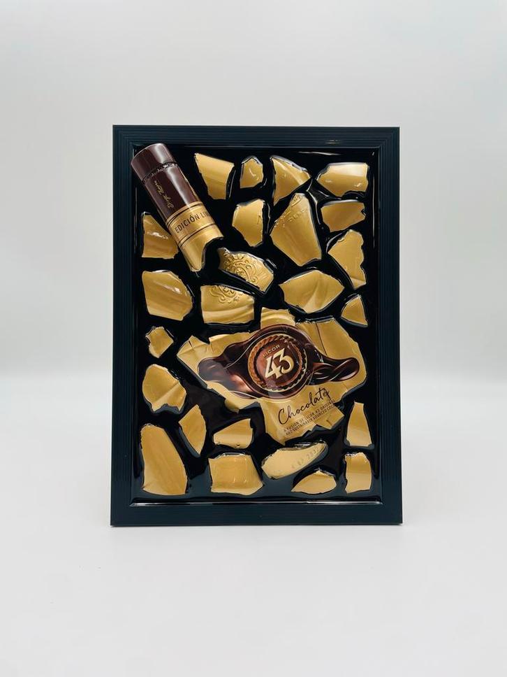 Likeur 43 Chocolade Gebroken Fles Kunst, Antiek en Kunst, Kunst | Schilderijen | Abstract, Ophalen of Verzenden