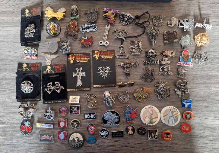 Rock & Metal Band Patches Collectie, Verzamelen, Speldjes, Pins en Buttons, Gebruikt, Speldje of Pin, Overige onderwerpen, Ophalen of Verzenden