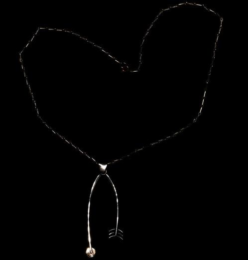 Edelstaal 'boze oog' hanger ( 'arti' ) bijpassende ketting, Sieraden, Tassen en Uiterlijk, Kettingen, Gebruikt, Overige materialen
