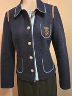 Navyblauwe blazer met embleem – ongedragen & statig, Maat 38/40 (M), Blauw, Nieuw, Ophalen of Verzenden