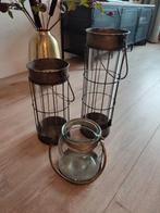 Industriële windlichten - set van 3, Ophalen, Gebruikt