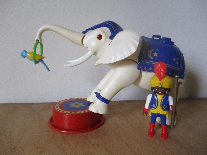 Playmobil 3809 circusact met een witte olifant, Kinderen en Baby's, Speelgoed | Playmobil, Gebruikt, Complete set, Ophalen of Verzenden