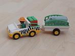 Playmobil 123 Safari Jeep met Neushoorn, Kinderen en Baby's, Speelgoed | Playmobil, Ophalen of Verzenden, Gebruikt, Complete set