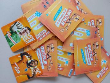 100 Oranje Onderzetters/Spelerskaarten AH(=50 pakjes) € 5,00 beschikbaar voor biedingen