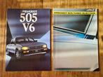 Zeldzame folders Peugeot 505 Turbo Injection en V6 orig. NL, Peugeot, Ophalen of Verzenden, Zo goed als nieuw