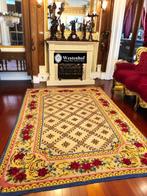 Handgeknoopt tapijt - vloerkleed wol vintage klassiek, Gebruikt, Rood, 200 cm of meer, Ophalen of Verzenden