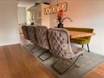 4 Eric Kuster style eetkamerstoelen, Huis en Inrichting, Stoelen, Zo goed als nieuw, Vier, Gecapitonneerd landelijk eric kuster